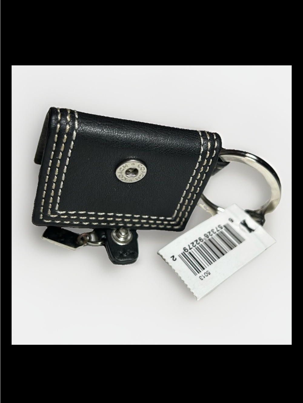 Coach Mini Black Leather/Pink Mini Hangtag Photo Book, Charm, 2004 Style: #1740C - Picture 6 of 7